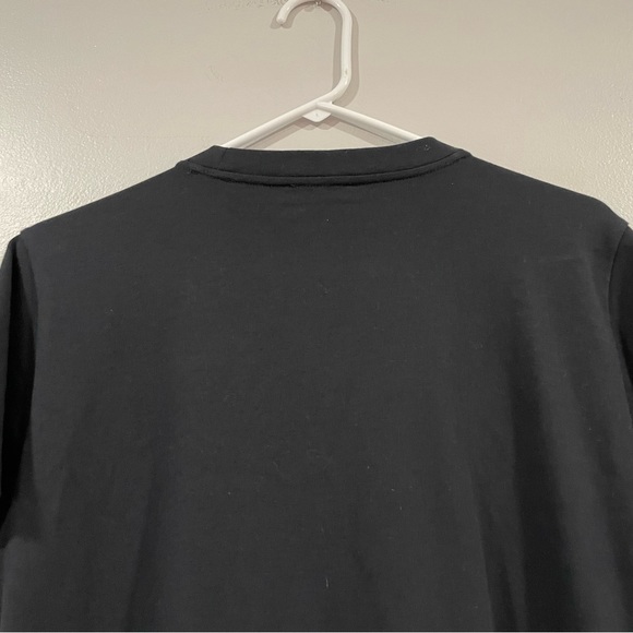 Vince Tie Waist Black Cotton T-Shirt Dress Sz M - Picture 7 of 9